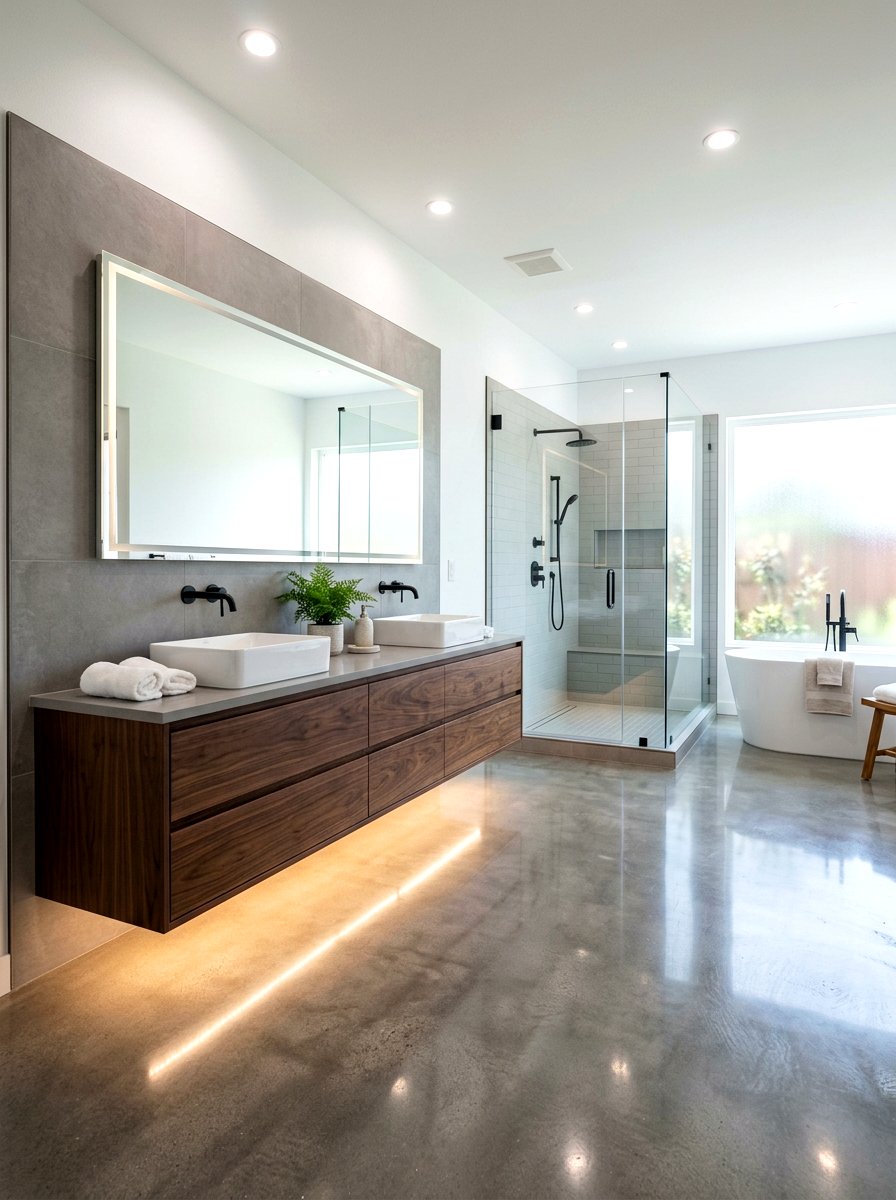 Floating Vanity - 30 master bathroom ideas