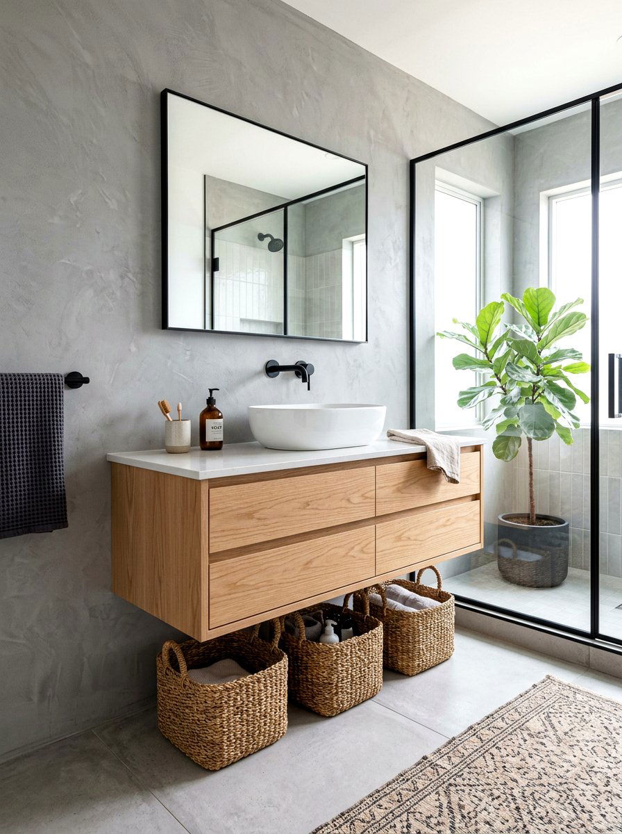 Floating Vanity - 30 tiny house bathroom ideas