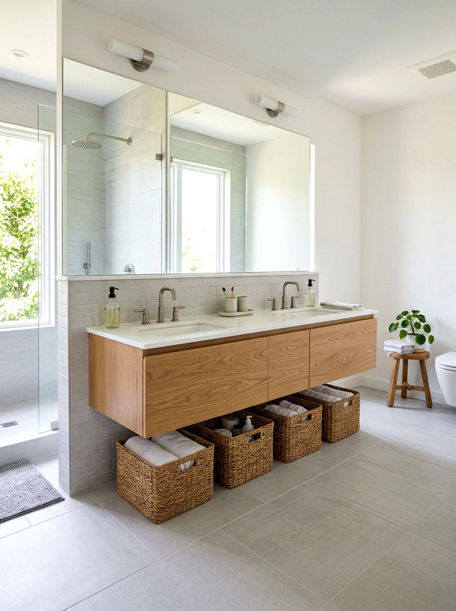 Floating Vanity Bathroom - 30 summer bathroom decor ideas