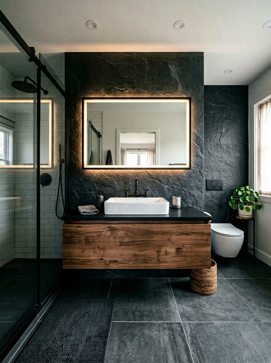 Floating Vanity Bridge Faucet - 30 bridge faucet bathroom ideas