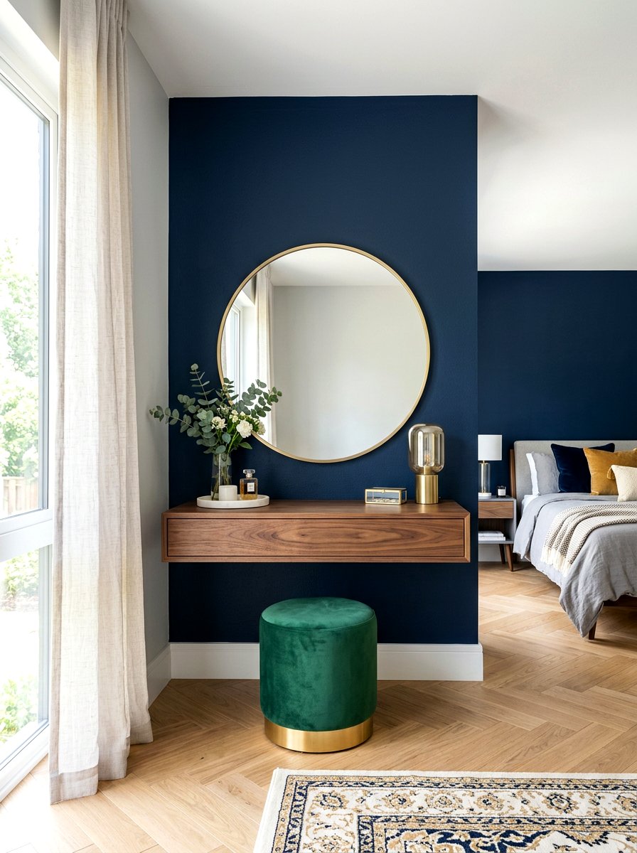 Floating Vanity Desk - 30 bedroom storage ideas