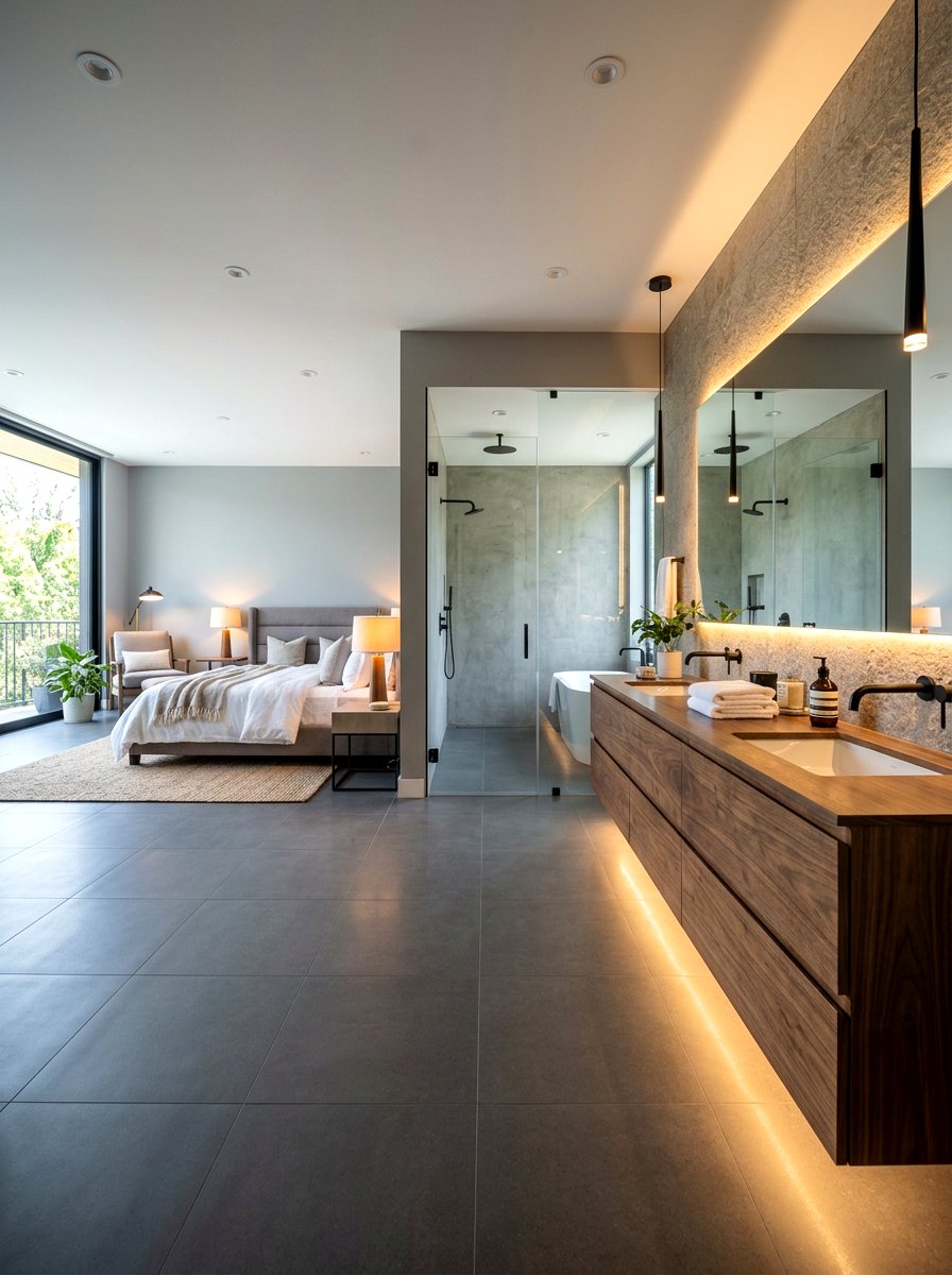 Floating Vanity LED Lighting - 30 bathroom lighting ideas