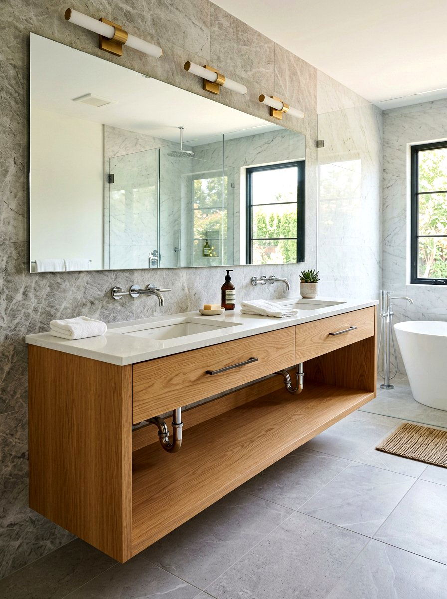 Floating Vanity Unit - 30 bathroom storage ideas