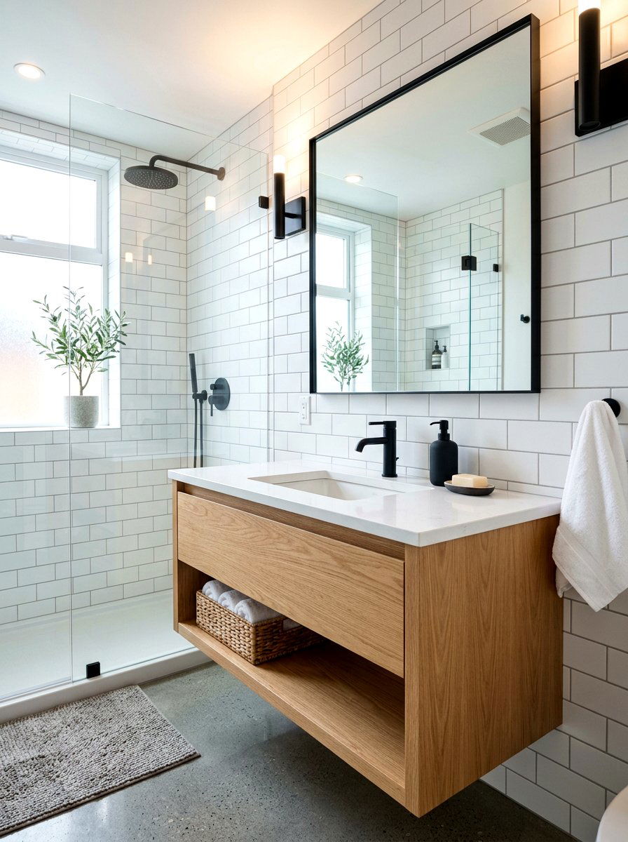 Floating Vanity - 30 condo bathroom ideas