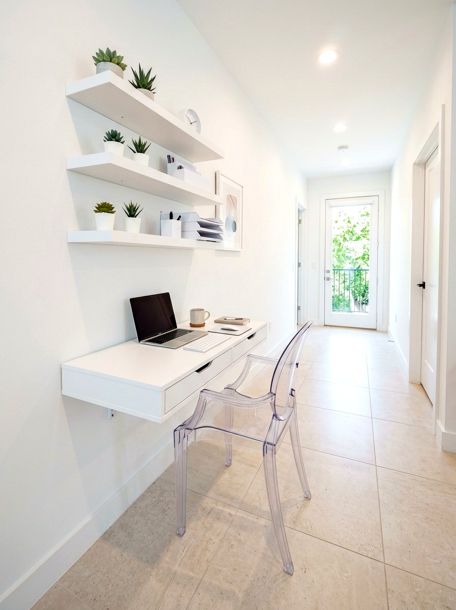 Floating Wall Desk - 30 home office ideas