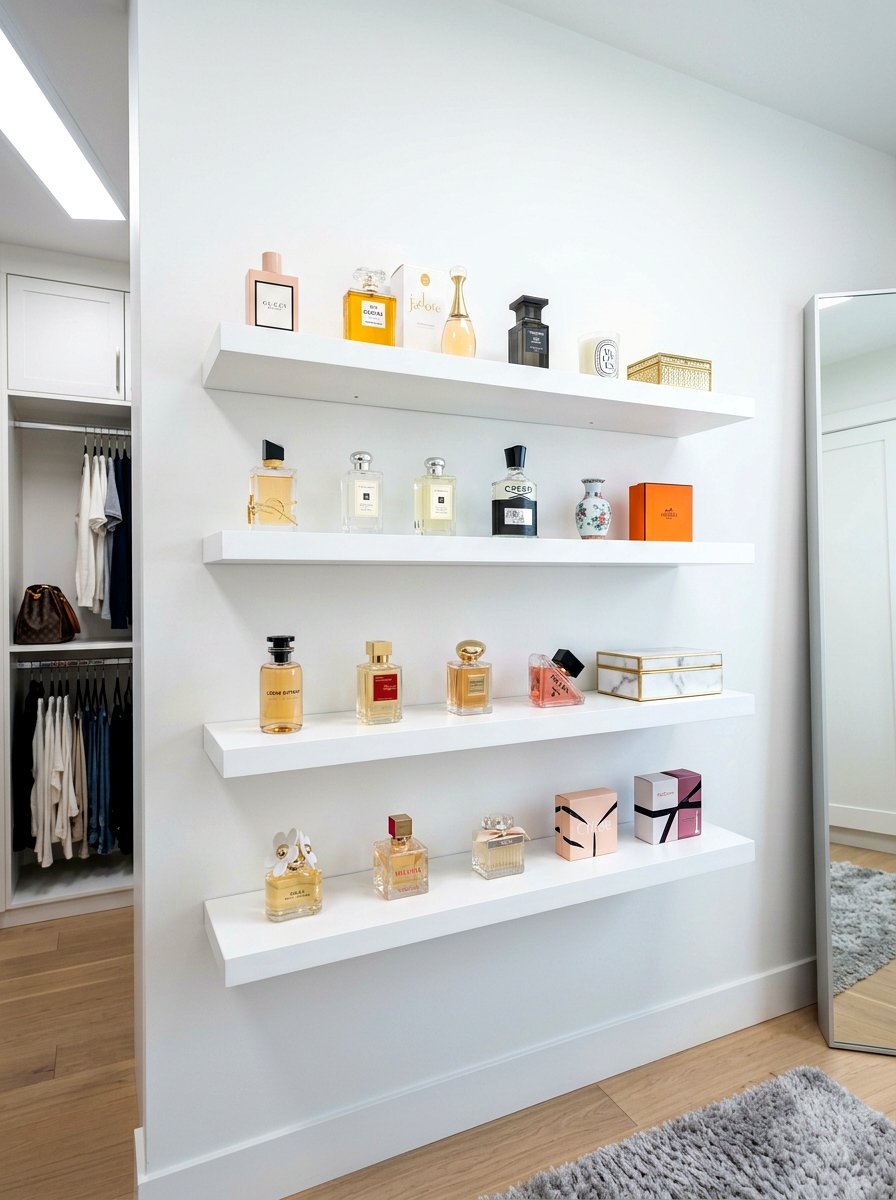 Floating Wall Shelf - 30 closet organization ideas