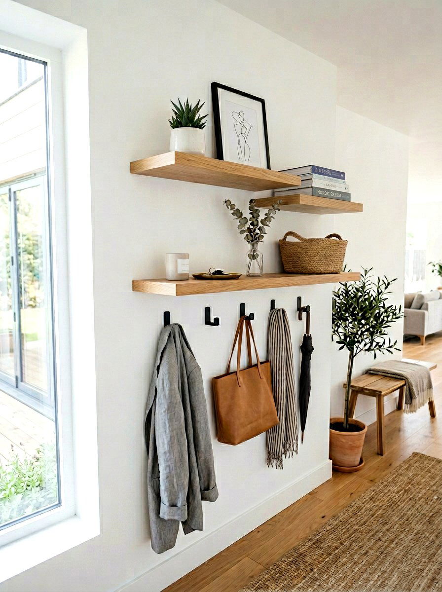 Floating Wall Shelf - 30 drop zone ideas