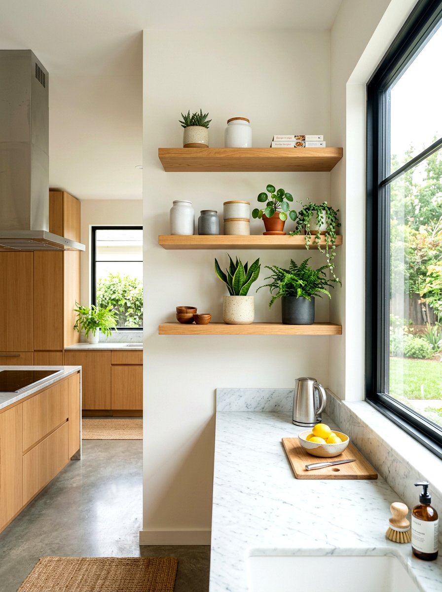 Floating Wall Shelves - 30 small house decor ideas