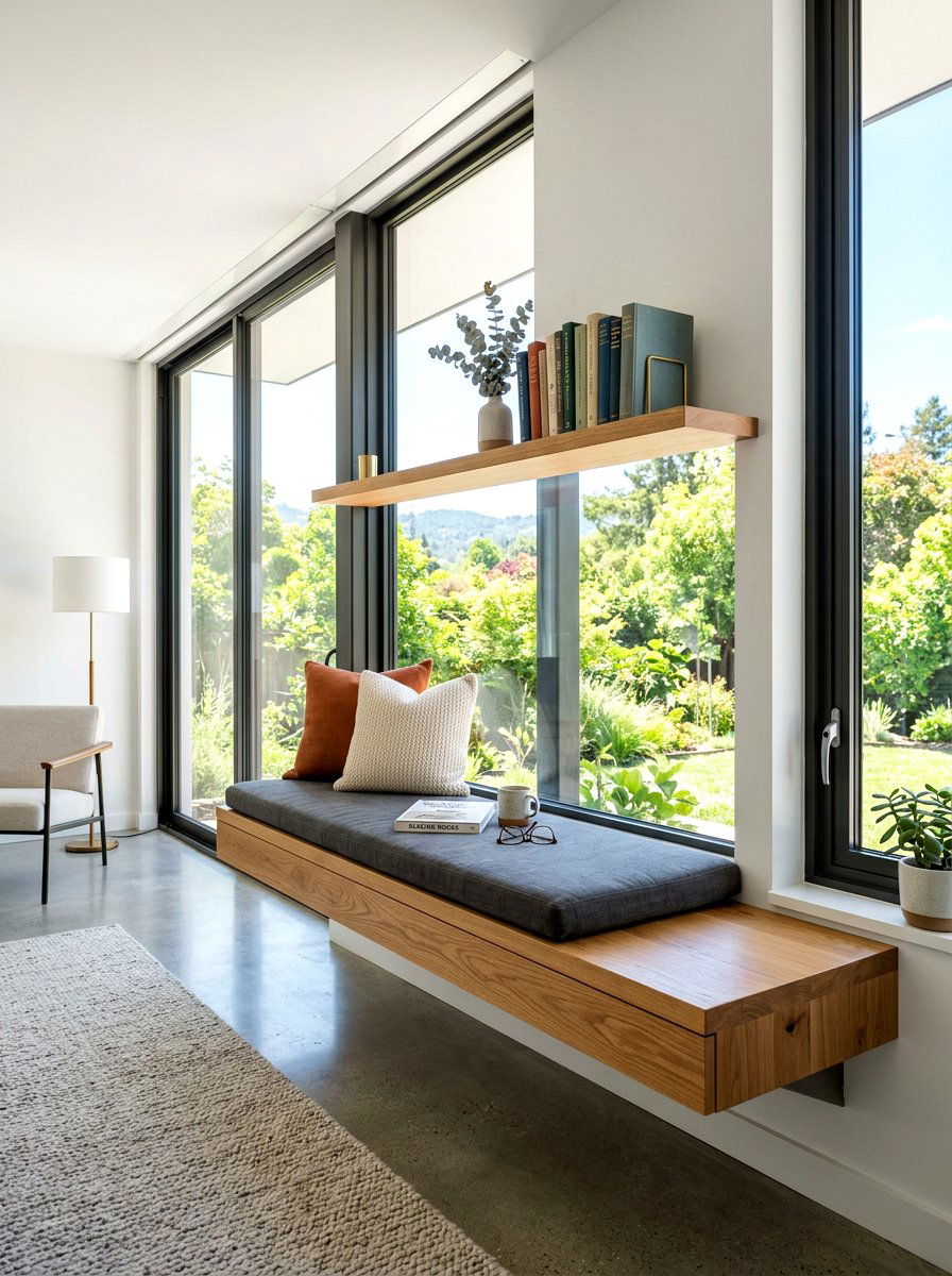Floating Window Seat Bookshelf - 30 window seat bookshelf ideas