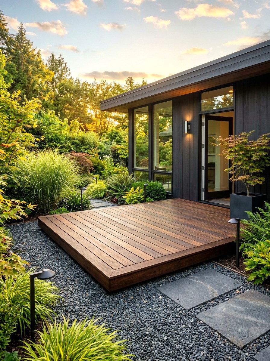 Floating Wood Deck Landing - 30 side entrance ideas
