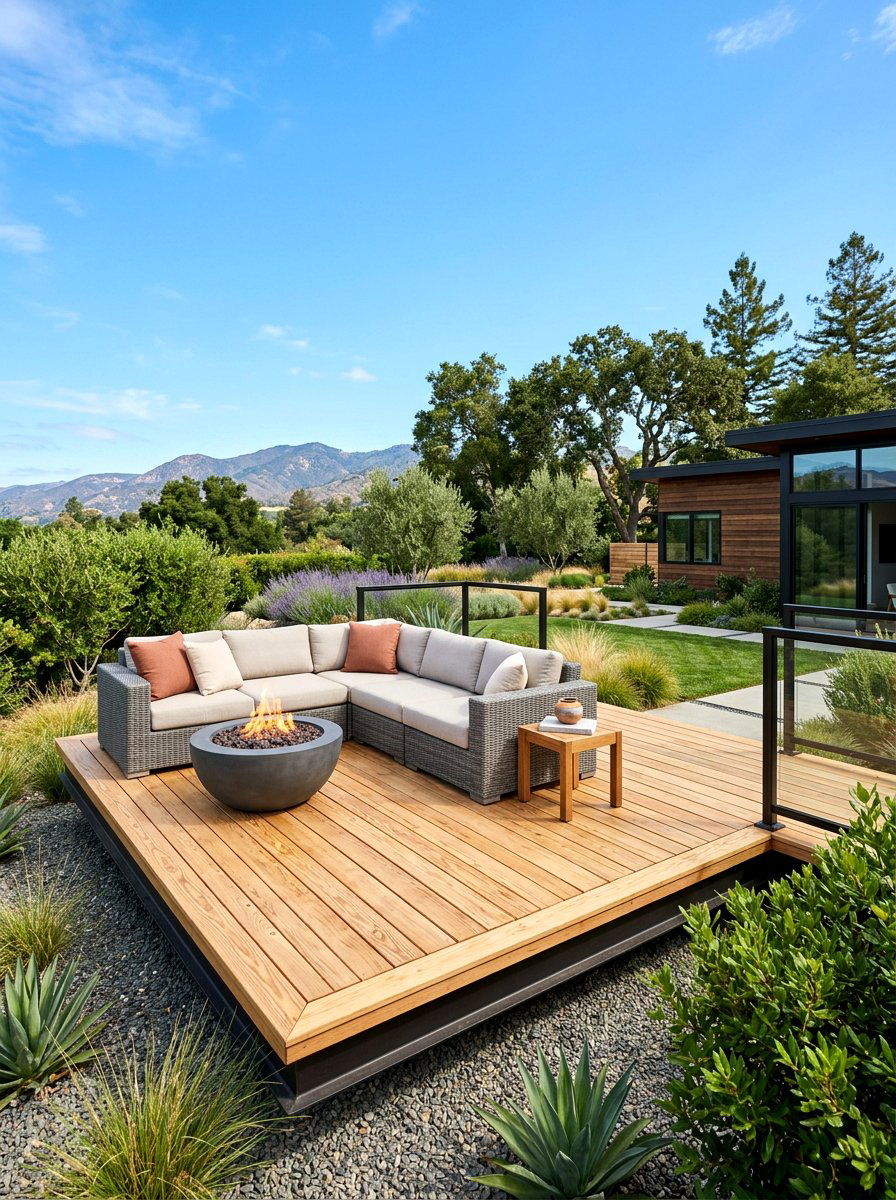 Floating Wood Deck - 30 budget patio ideas
