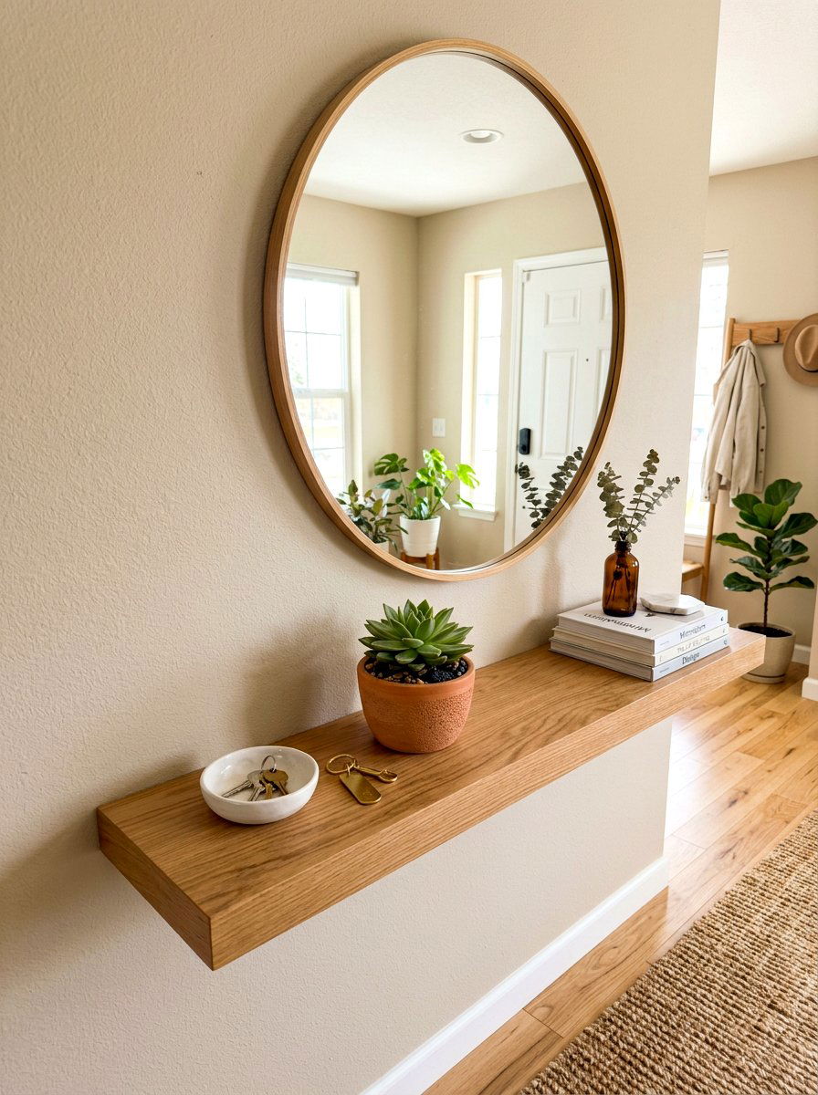 Floating Wood Entryway Shelf - 30 wall mounted entry shelf ideas aesthetic