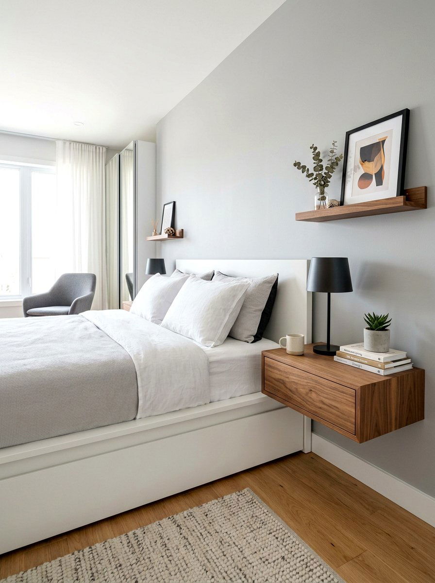 Floating Wood Nightstand Modern - 30 elevated bed styling bedroom ideas