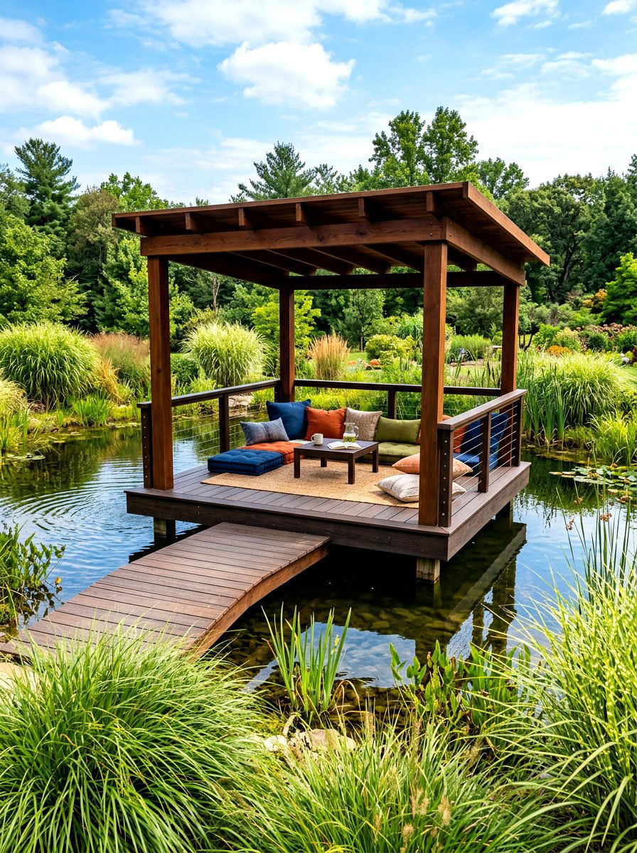 Floating deck gazebo - 30 modern gazebo ideas