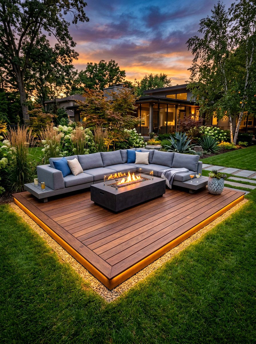 Floating deck lounge - 30 backyard destination ideas