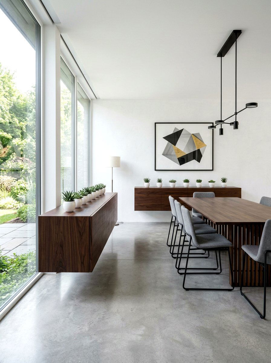 Floating dining room sideboard styling - 30 dining room sideboard styling ideas