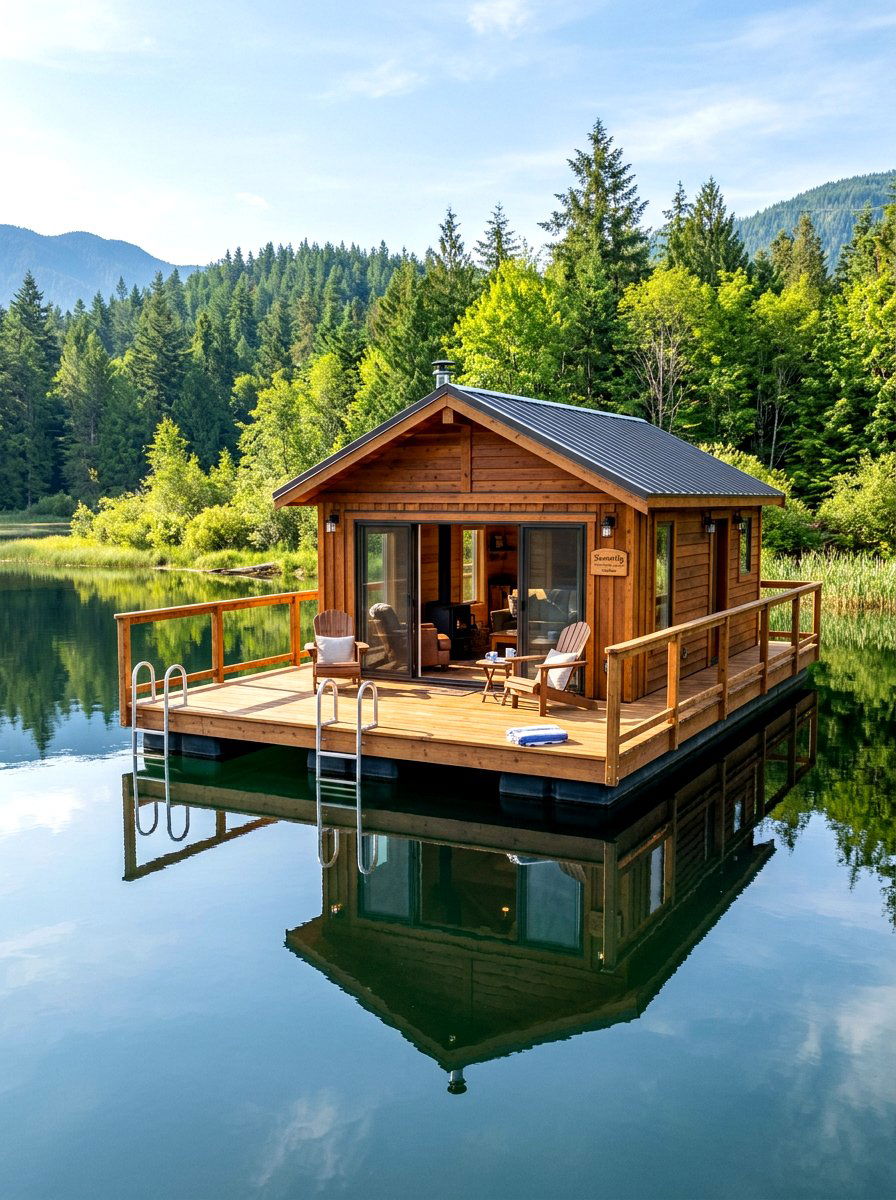 Floating house cabin - 30 cabin exterior ideas