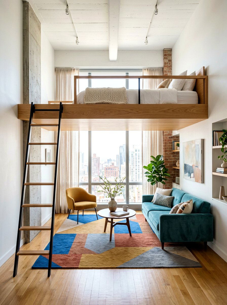 Floating loft bed - 30 loft bed ideas