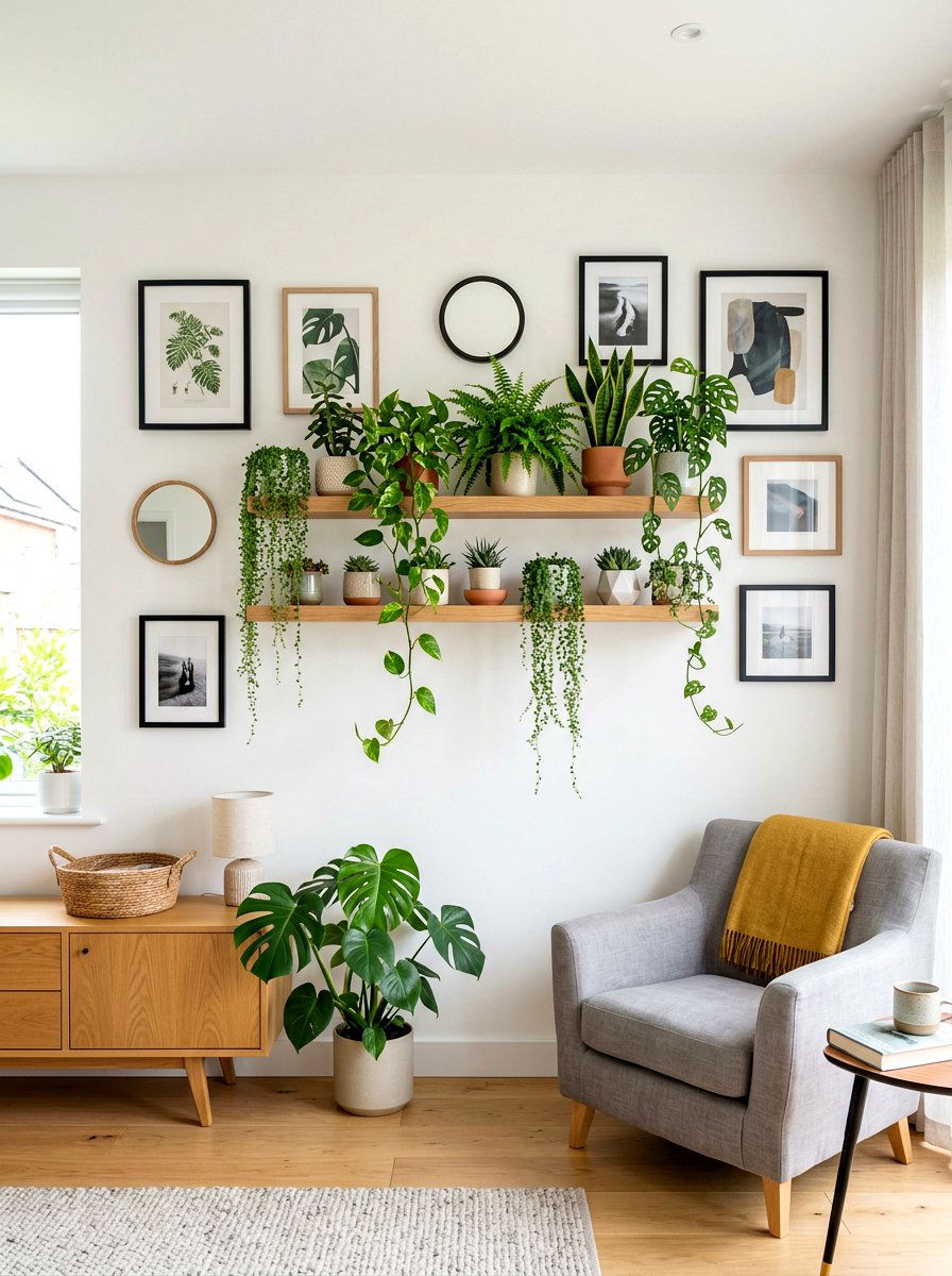 Floating plant shelf - 30 plant stand ideas