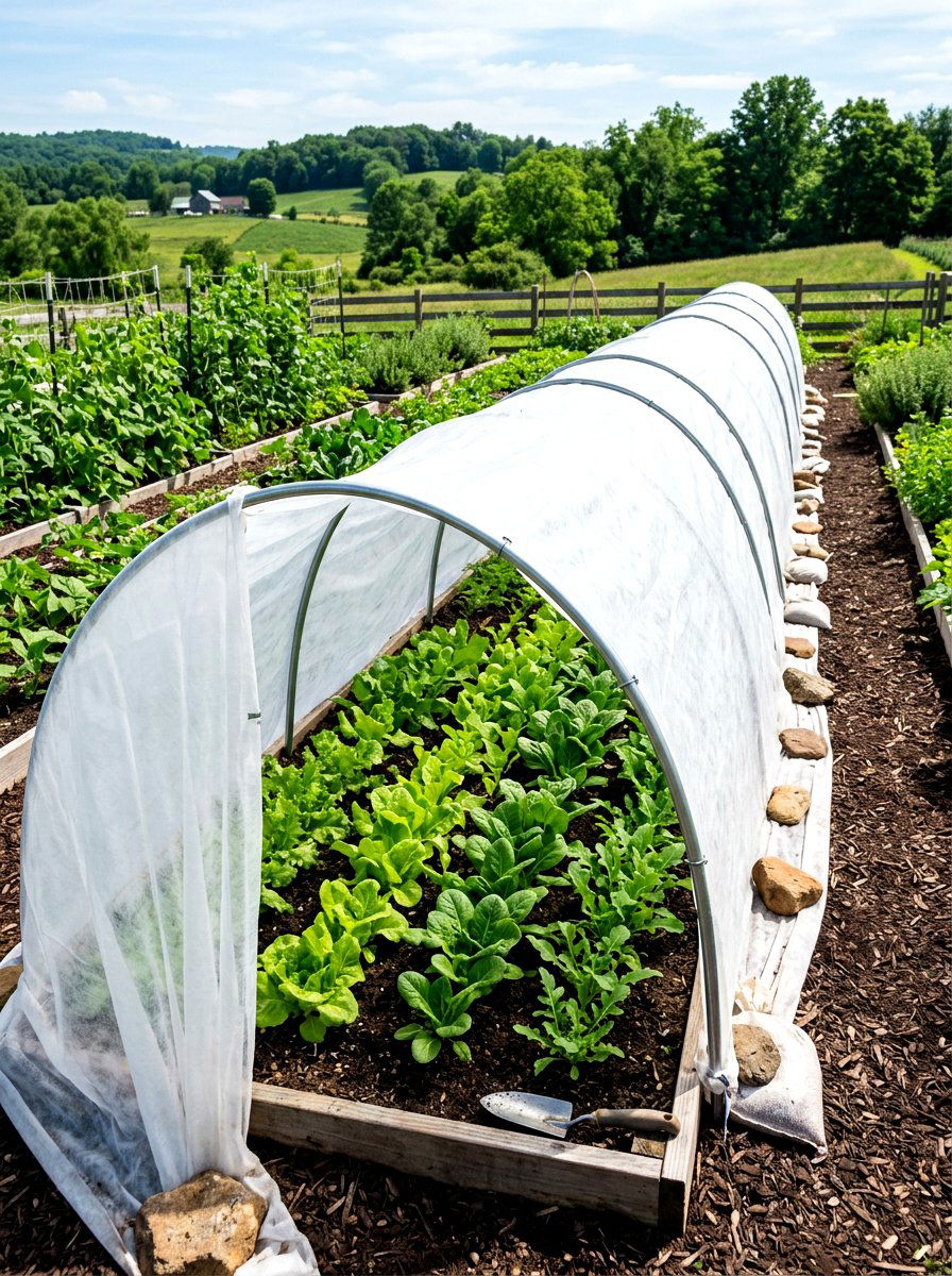 Floating row cover hoop house - 30 hoop house garden ideas