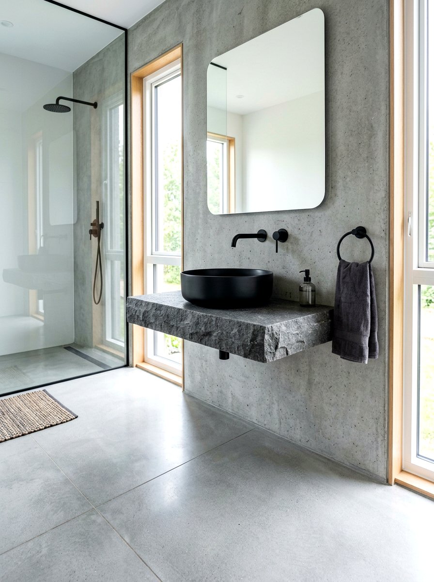 Floating shelf vessel sink - 30 vessel sink powder room ideas