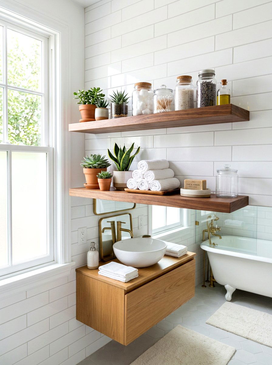 Floating shelves without drills - 30 no paint decor ideas