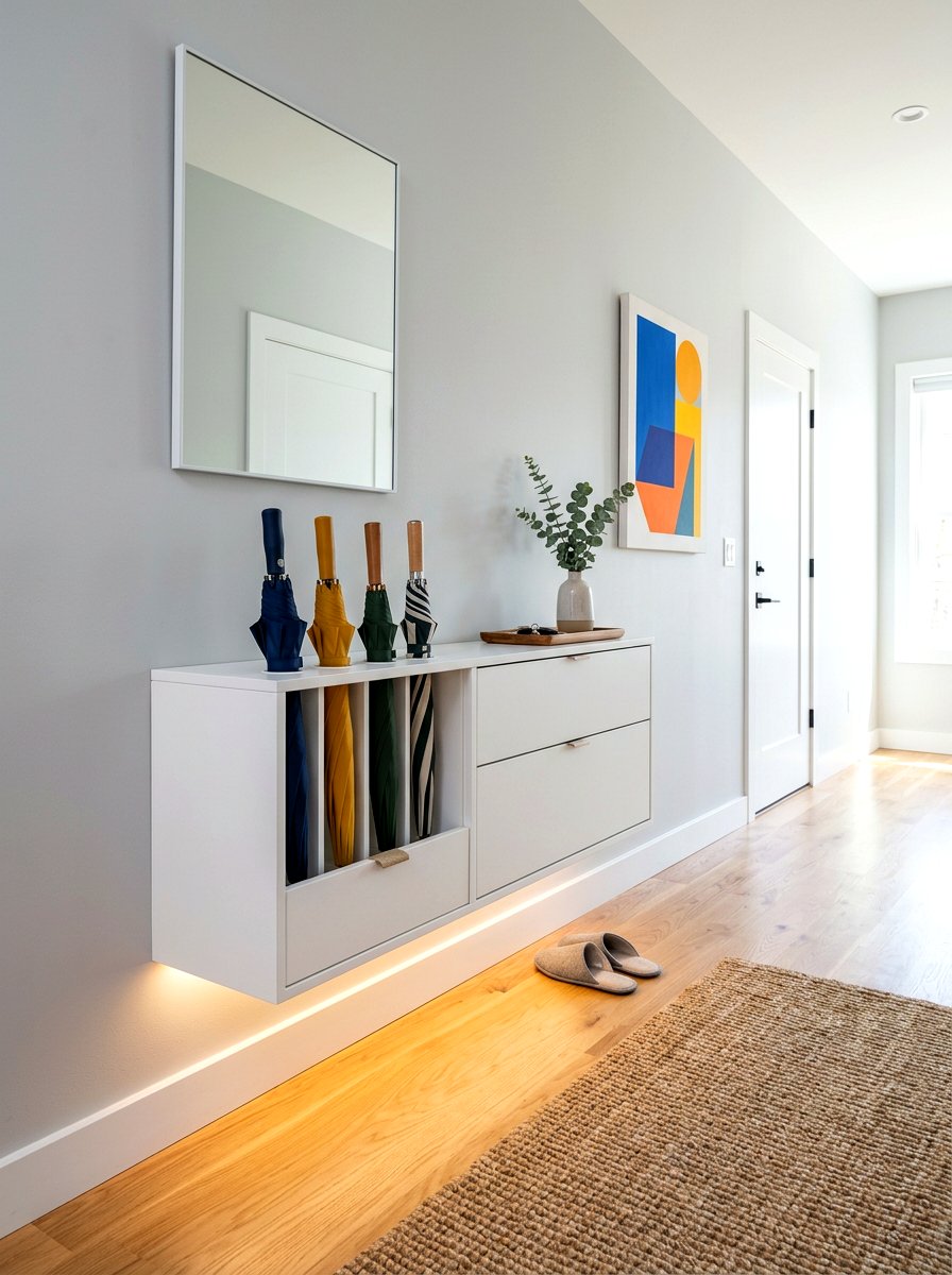 Floating umbrella wall cabinet - 30 umbrella cabinet ideas