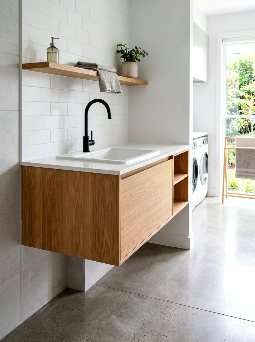 Floating utility sink cabinet - 30 utility sink cabinet ideas