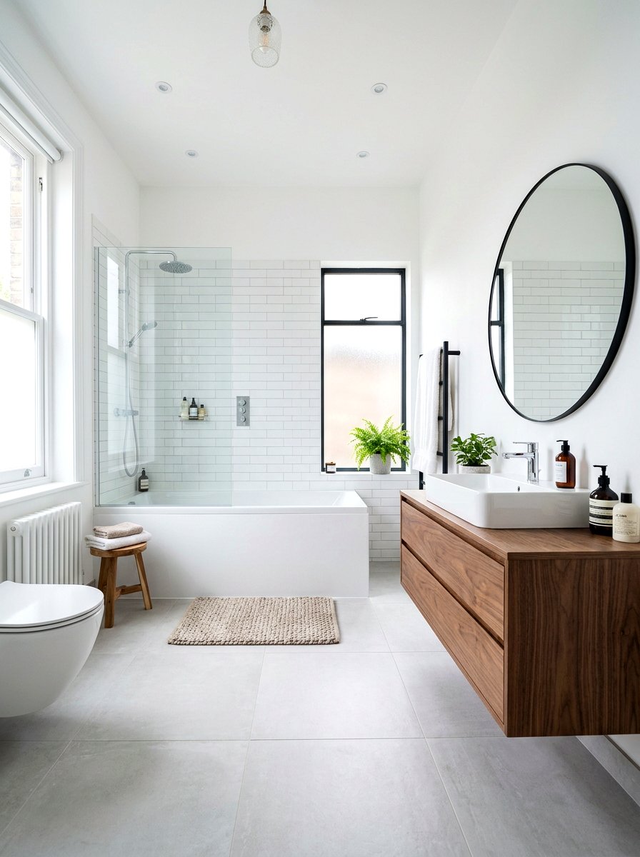 Floating vanity tub shower - 30 tub shower combo ideas