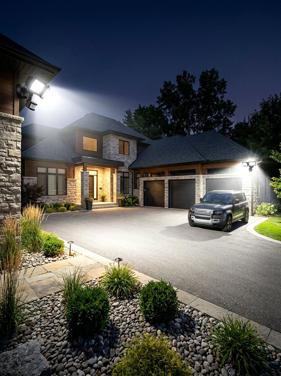 Flood light security - 30 exterior lighting ideas for front of house