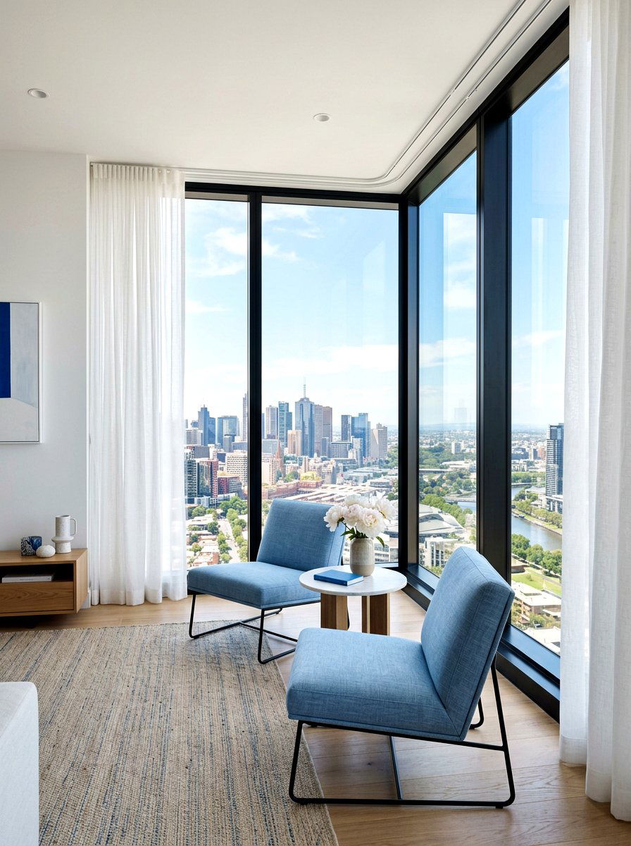 Floor Ceiling Windows - 30 quiet luxury apartment ideas