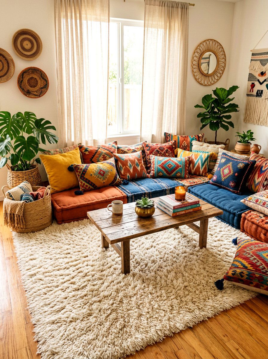 Floor Cushion Lounge - 30 intimate hosting ideas