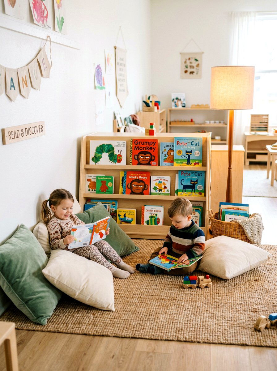 Floor Cushion Reading Area - 30 nursery reading nook ideas
