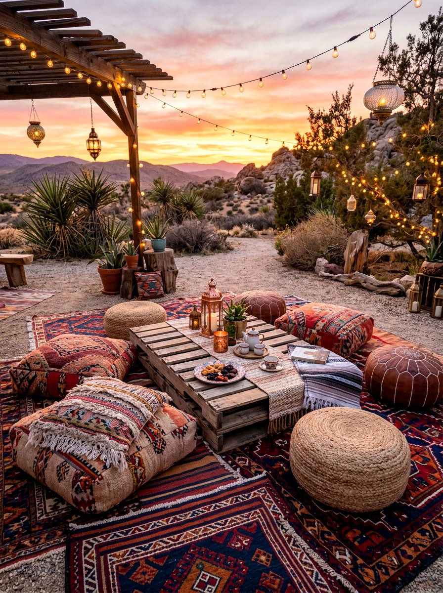 Floor Cushion Seating - 30 terrace seating ideas