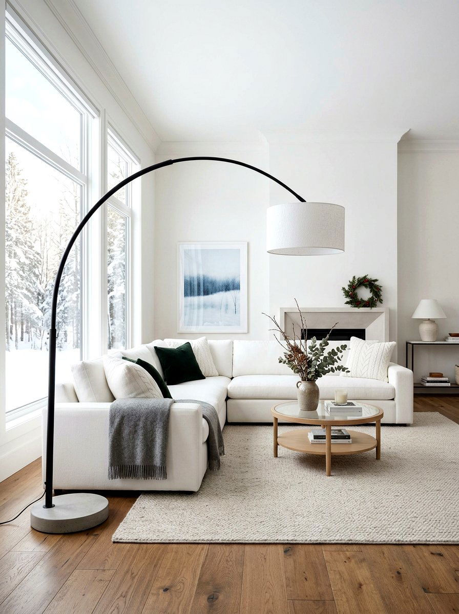 Floor Lamp Living - 30 winter living room styling ideas