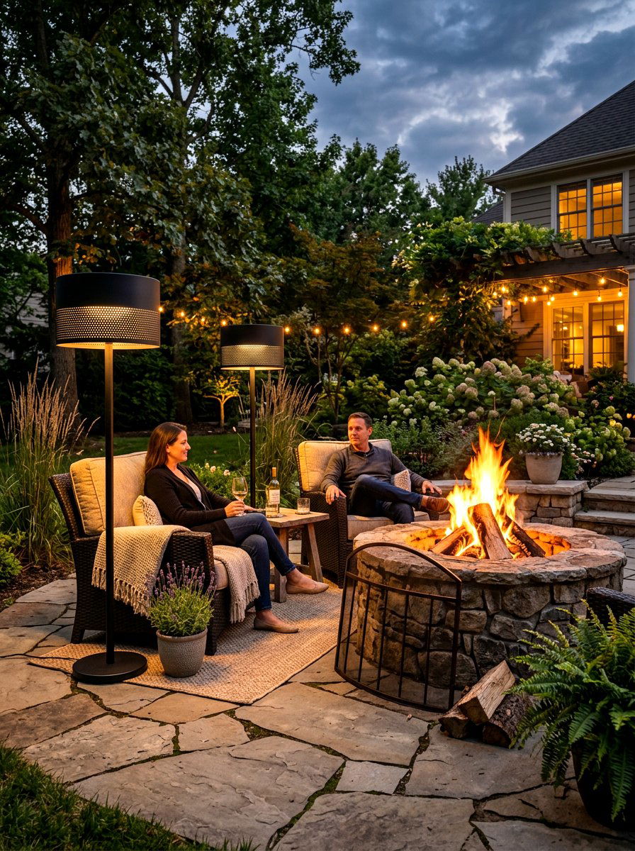 Floor Lamps Outdoor Fire Pit - 30 fire pit lighting ideas