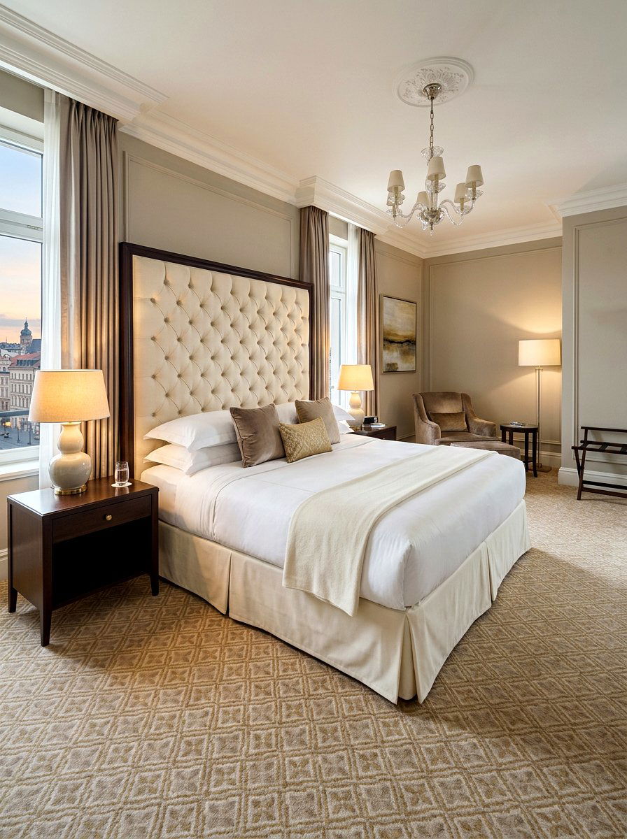 Floor Length Tailored Bed Skirt - 30 tailored bed skirt ideas