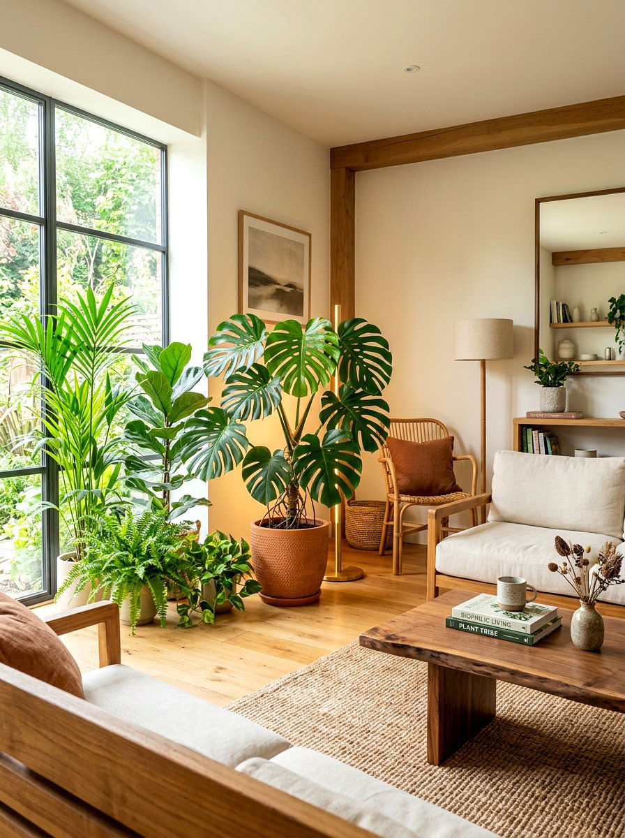 Floor Plant Uplight - 30 no overhead light living room ideas