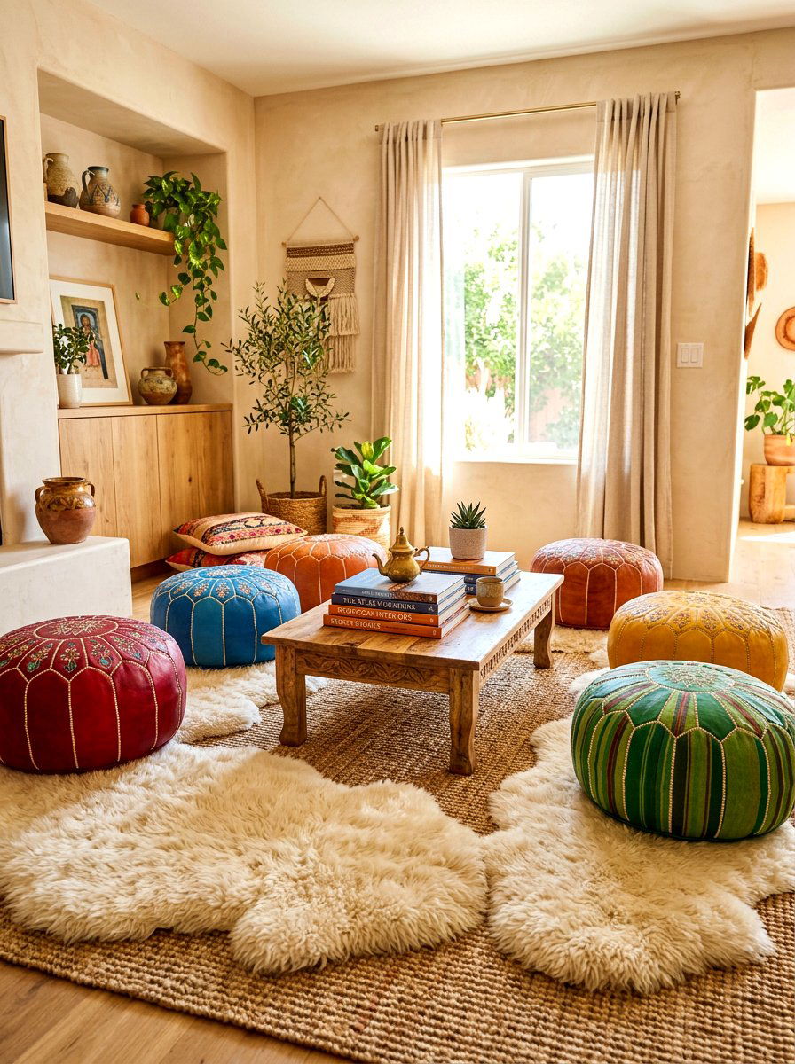 Floor Seating Area - 30 boho bedroom ideas
