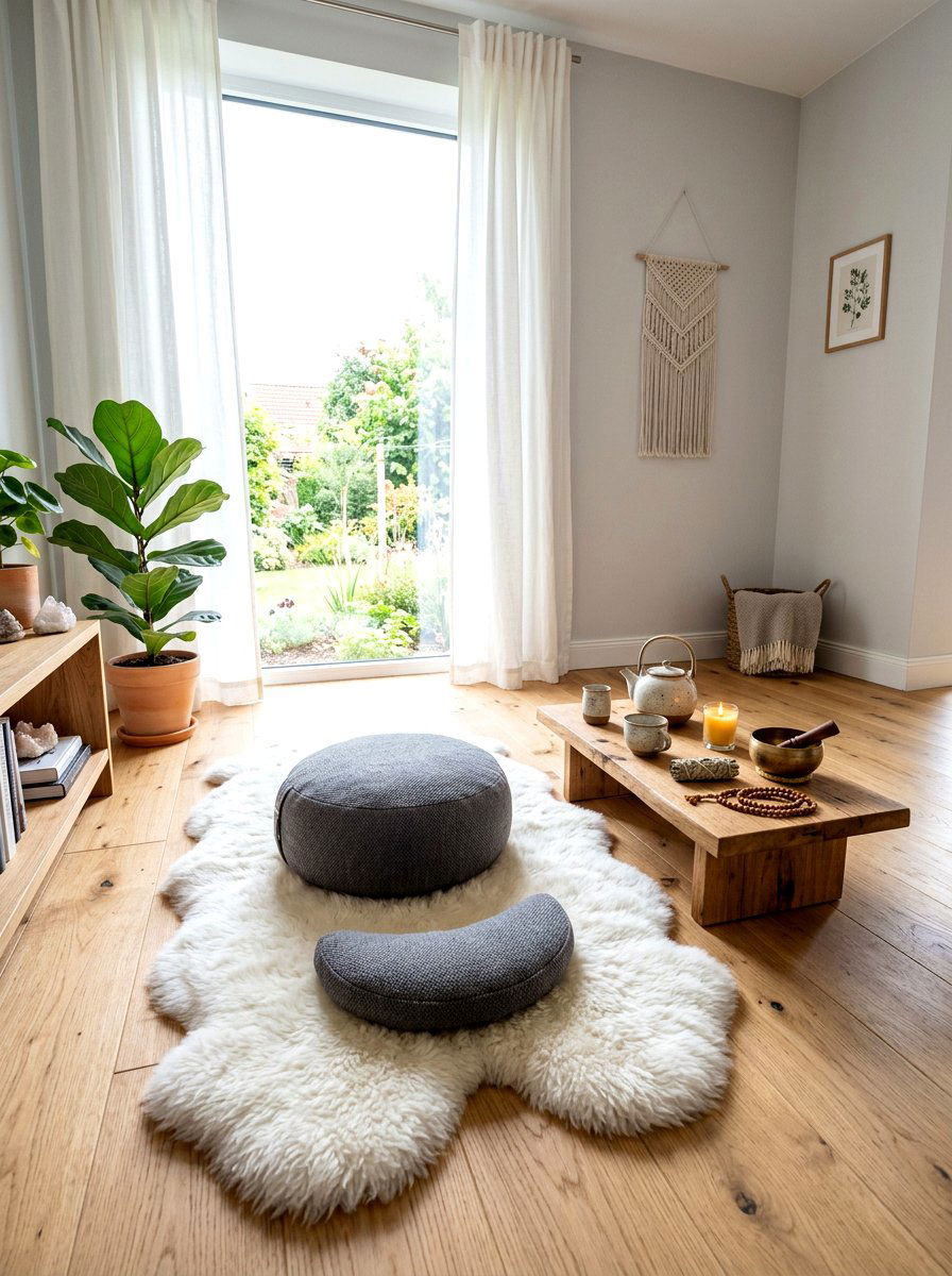 Floor Seating Meditation Area - 30 prayer room ideas