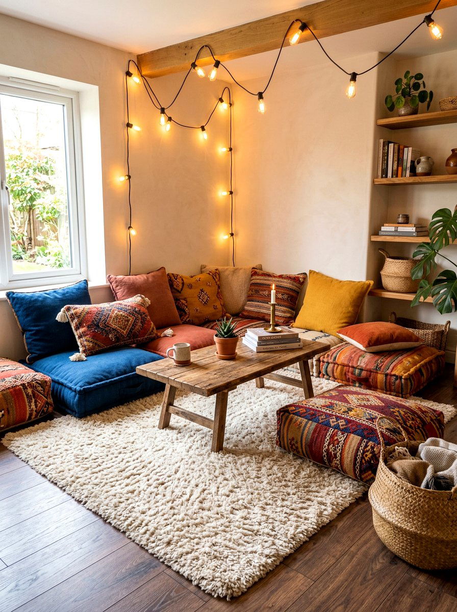 Floor Seating Room Makeover - 30 TikTok room makeover ideas