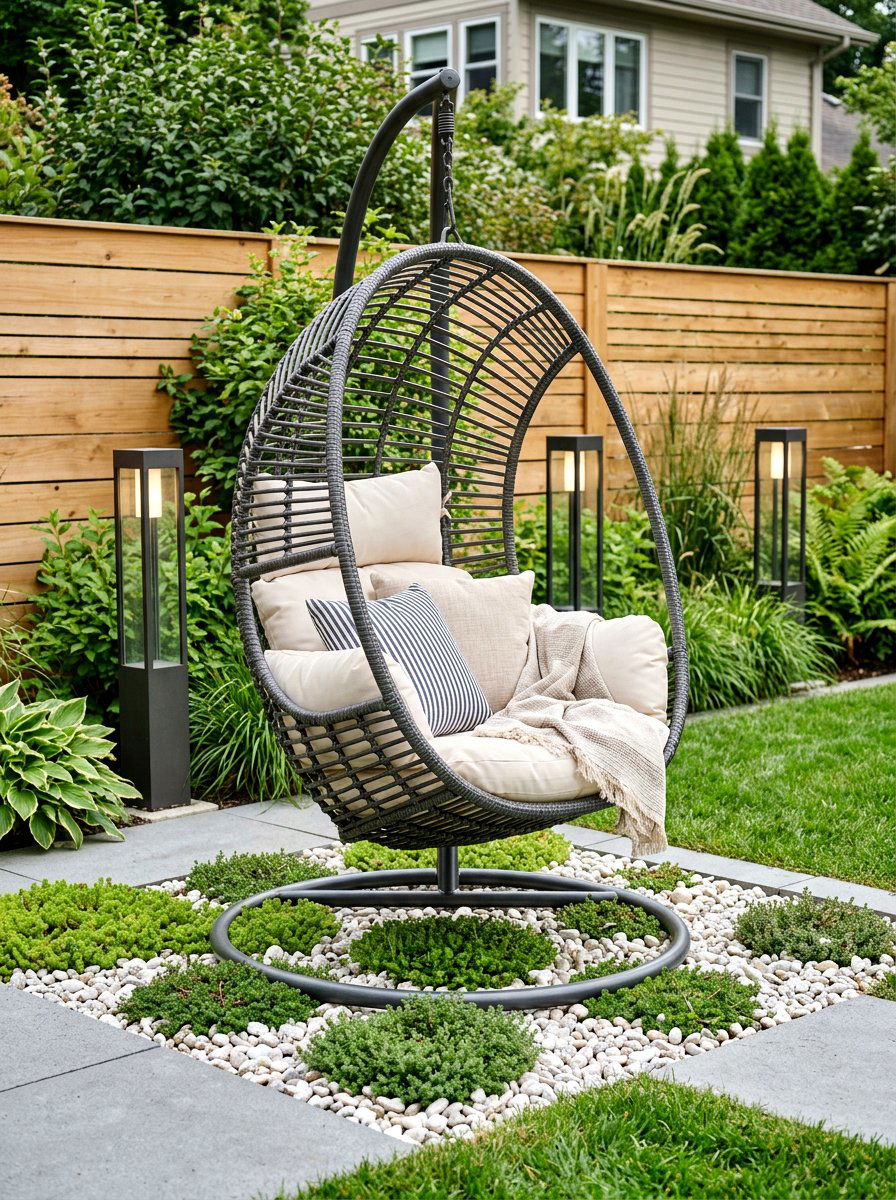 Floor Standing Cocoon Seat - 30 cocoon patio chair ideas