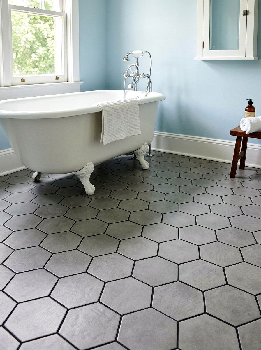 Floor Tile Dark Grout Bathroom - 30 dark grout bathroom ideas