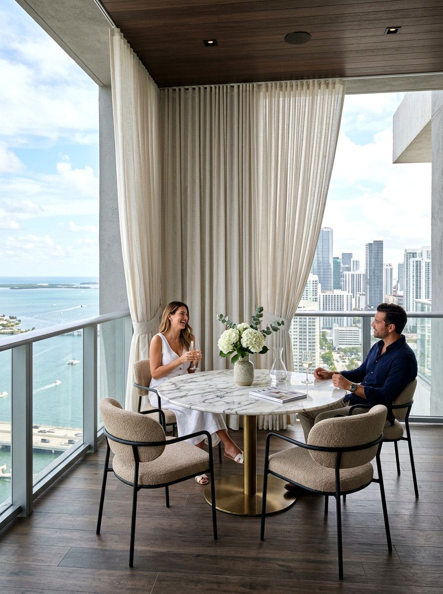 Floor To Ceiling Balcony Drapes - 30 balcony privacy curtain ideas
