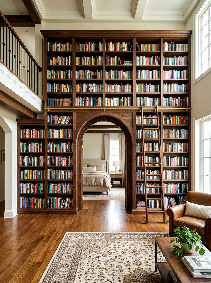 Floor To Ceiling Bookcase Wall - 30 bookshelf divider apartment ideas