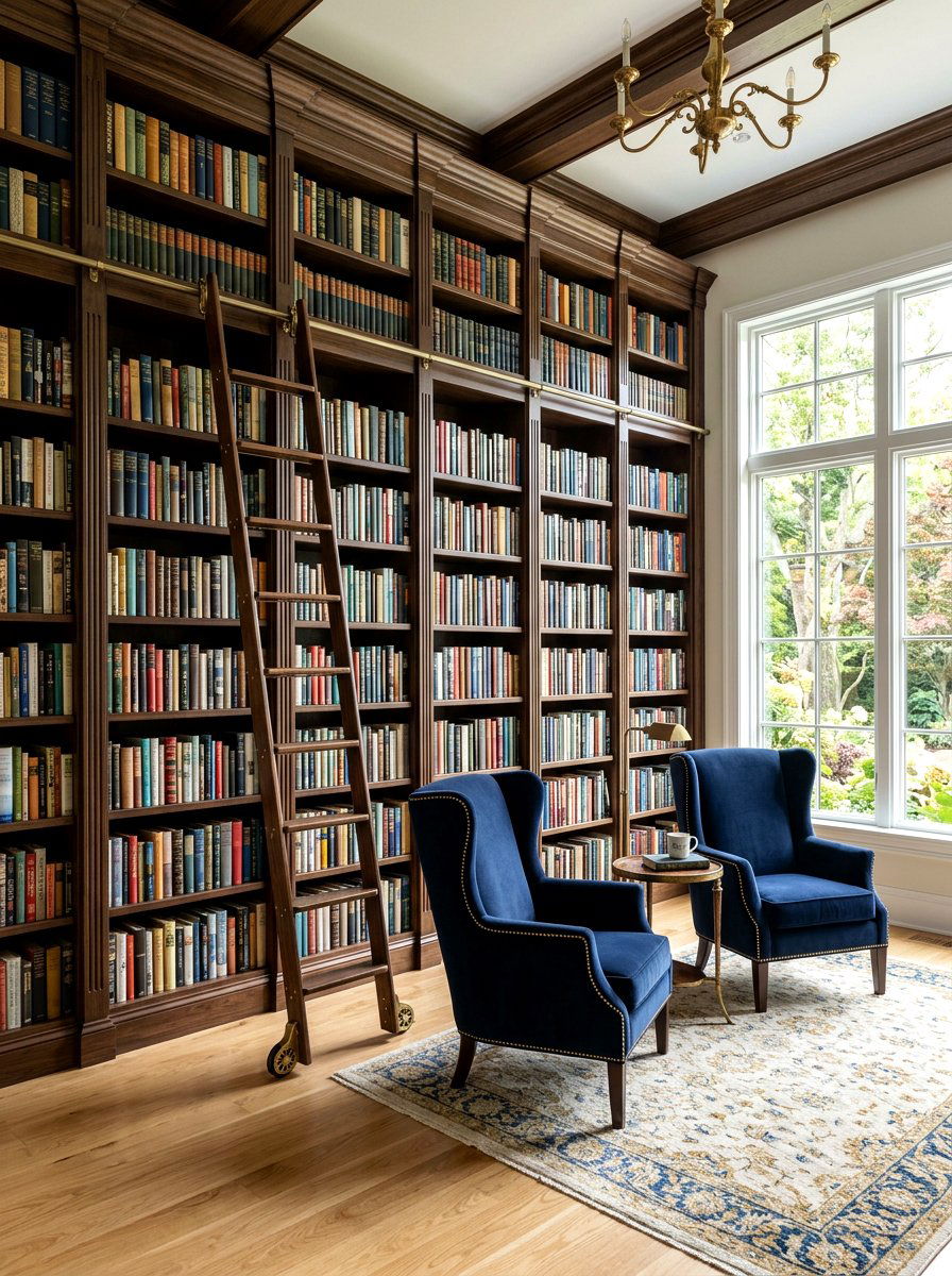Floor To Ceiling Bookshelf - 30 digital detox room ideas