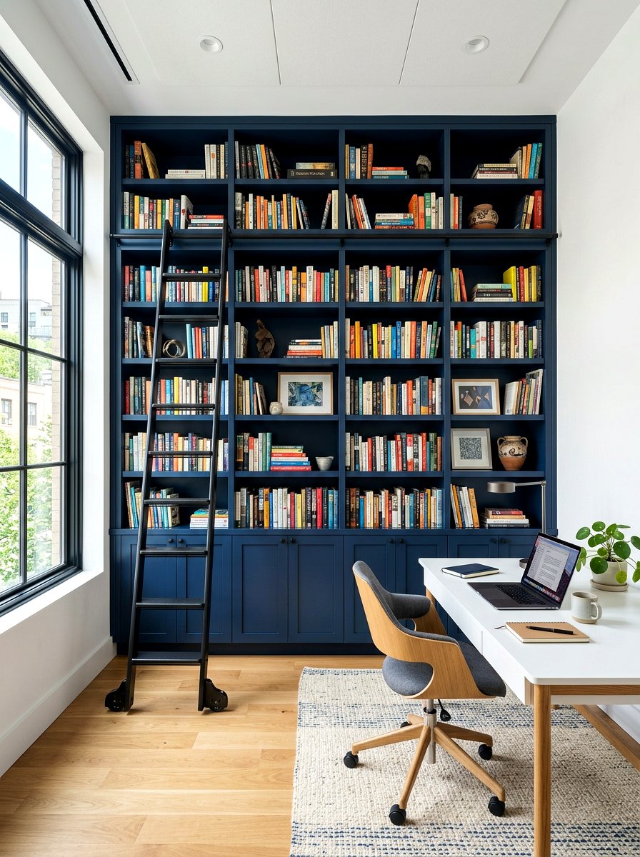 Floor To Ceiling Bookshelf - 30 ladder library office ideas