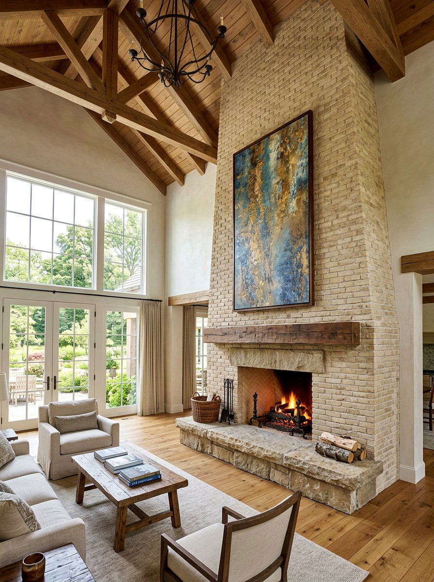 Floor To Ceiling Brick Fireplace - 30 brick fireplace ideas