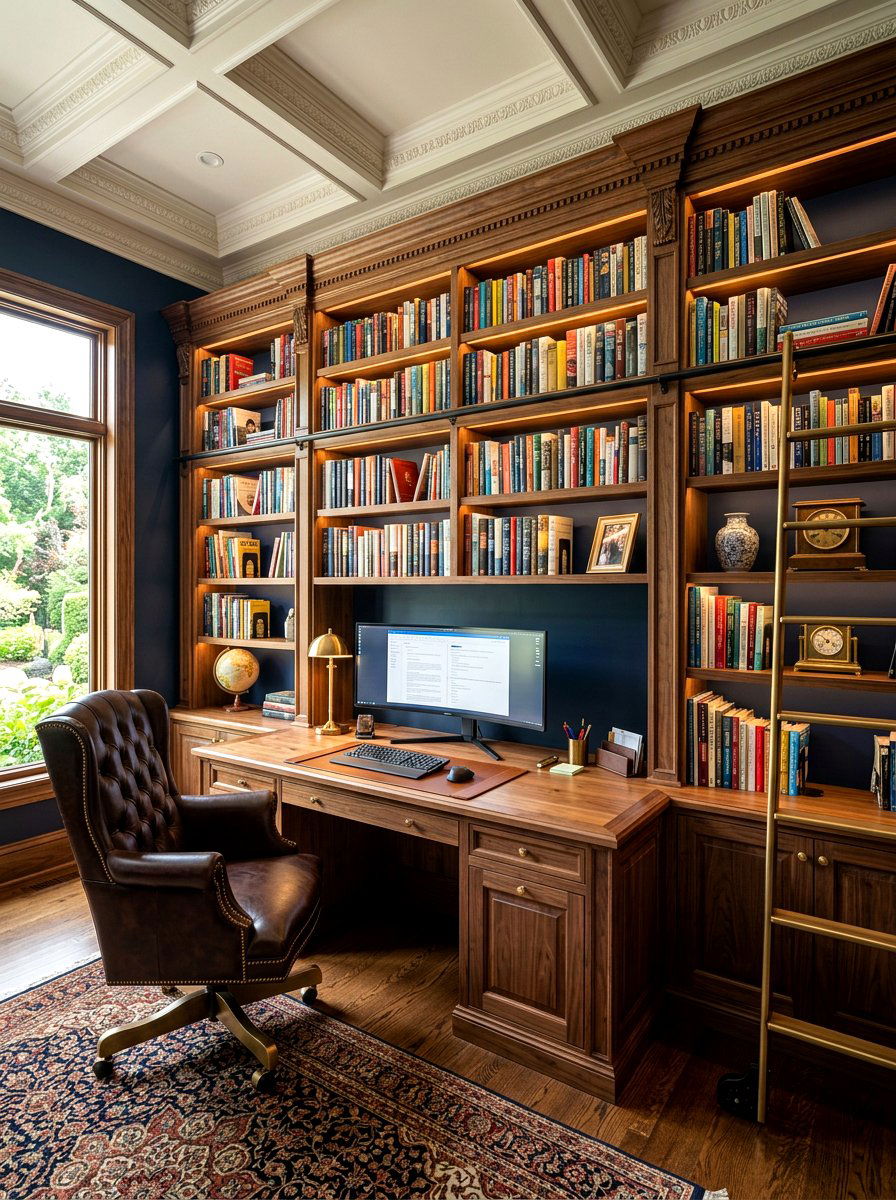 Floor To Ceiling Built In Desk - 30 office built in desk ideas