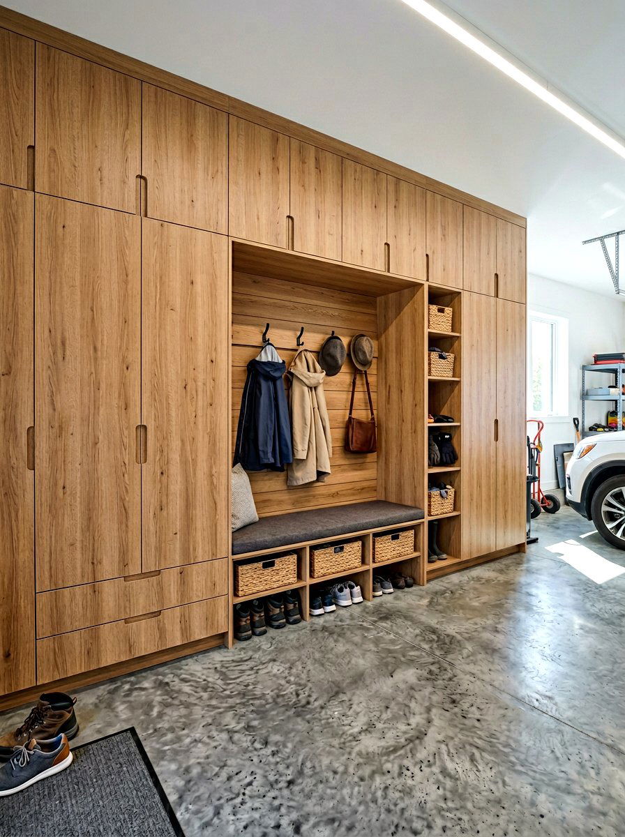 Floor To Ceiling Cabinet - 30 garage mudroom ideas
